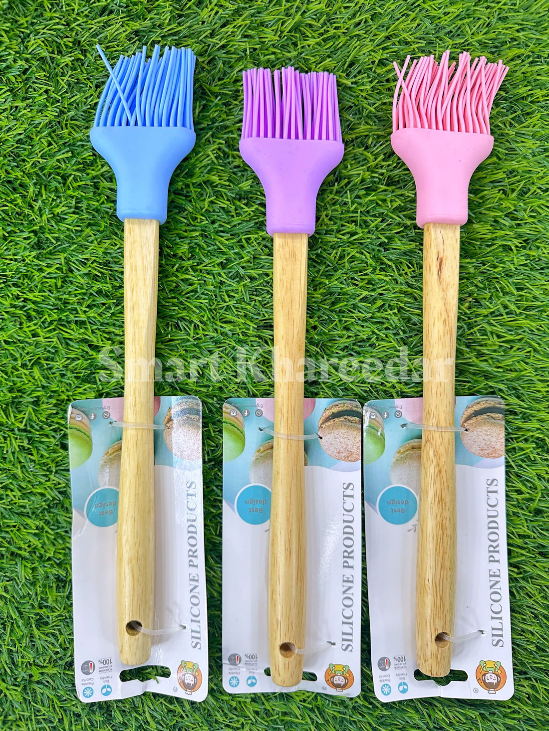 Silicone Oil Brush with Wooden Handle - Smart Khareedar