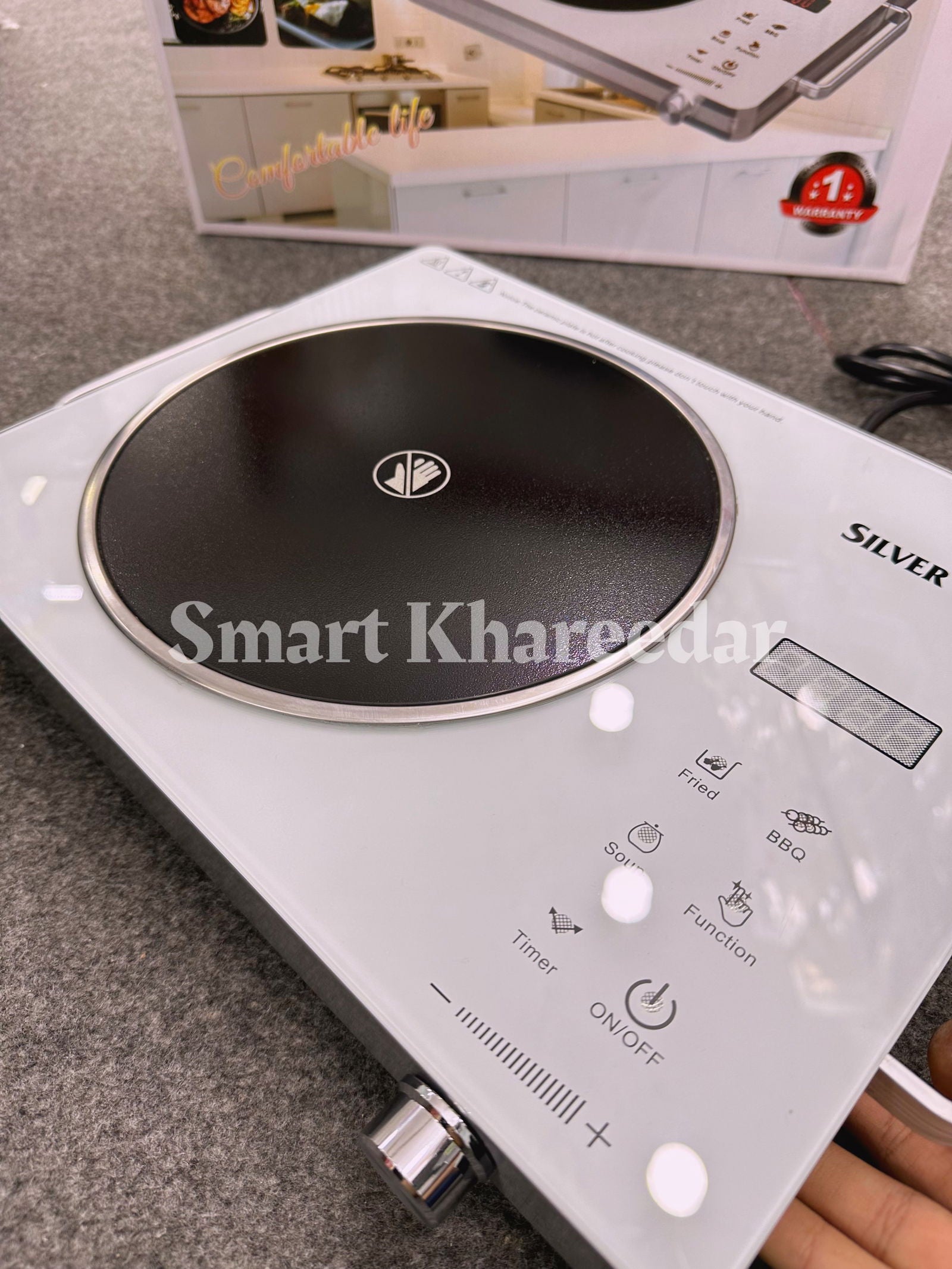 Silver Crest 2200W Electric Stove [White] SSG-1212 - Smart Khareedar