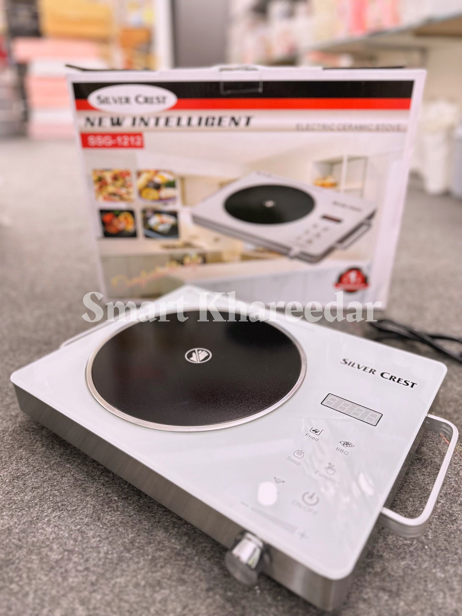 Silver Crest 2200W Electric Stove [White] SSG-1212 - Smart Khareedar