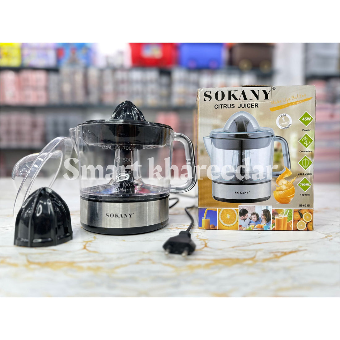Sokany Electric Citrus Juicer 700ml [JE-623D] - Smart Khareedar