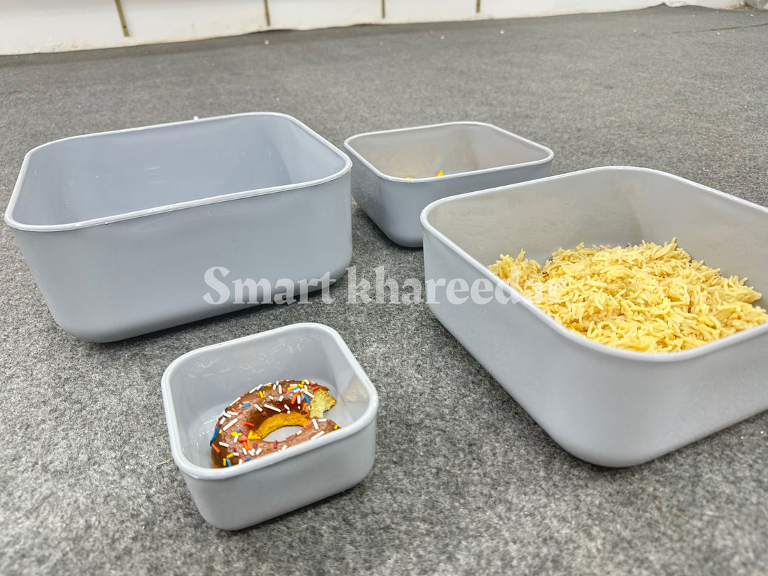 Ziba 4pc Large Airtight Plastic Bowl Set - Smart Khareedar