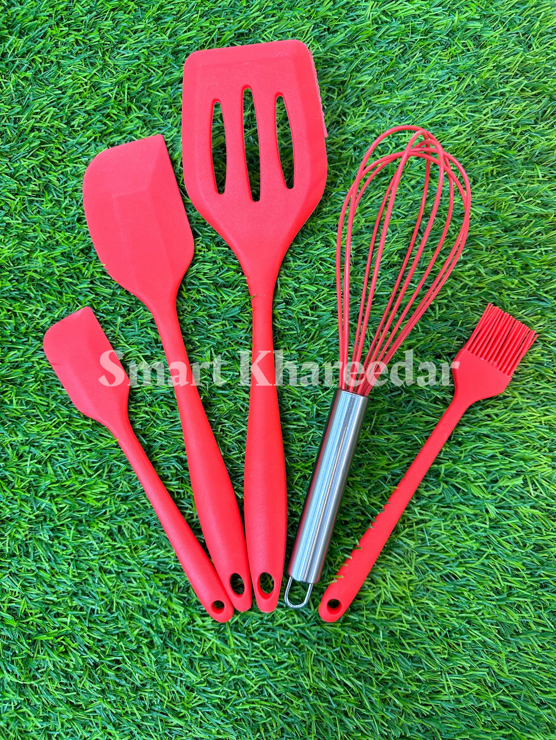 5 Pc Silicone Cooking Spoon Set | Utensils