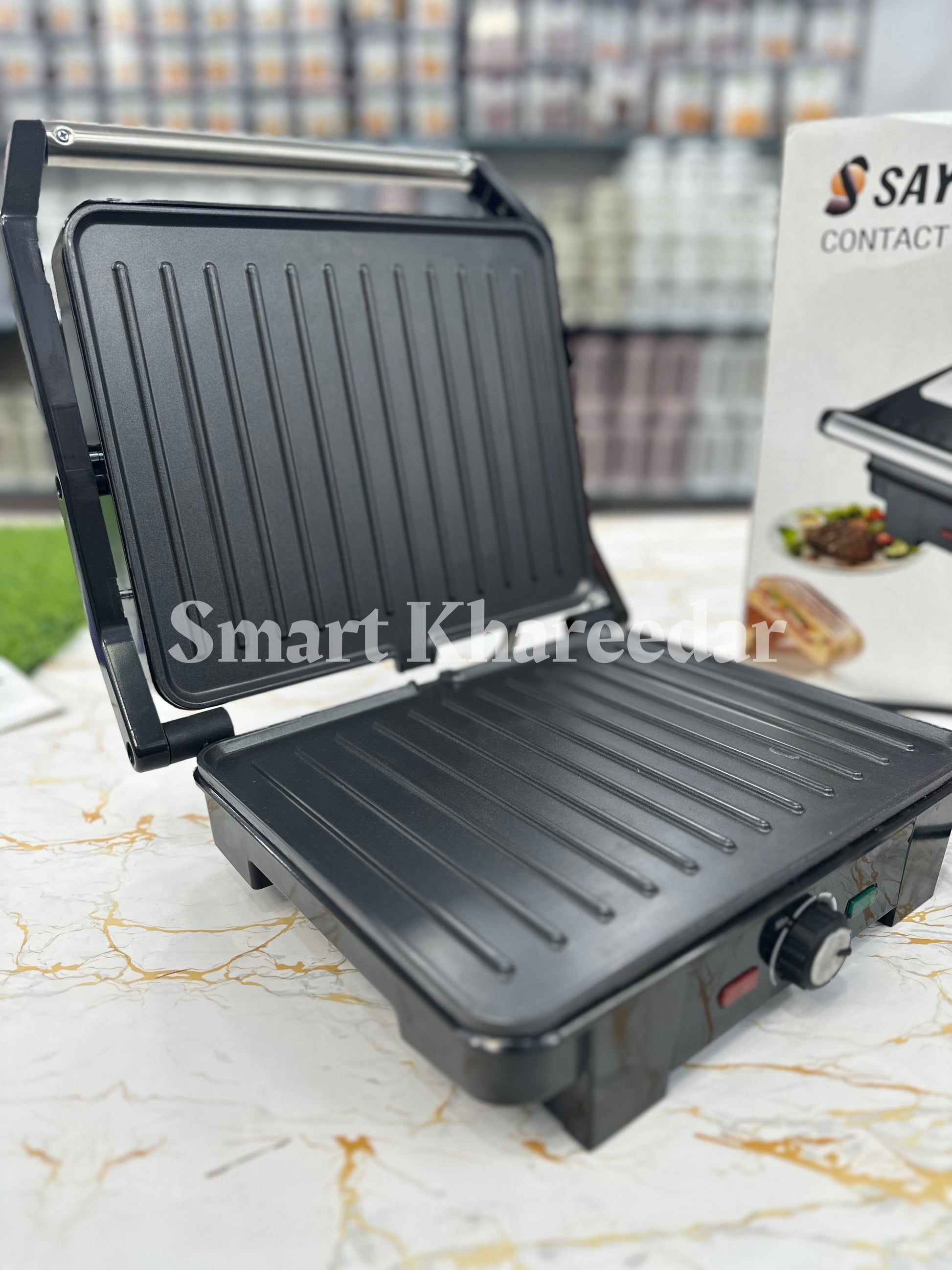 Electric Grill Panini Sandwich Machine 180 ° Opening Toaster with
